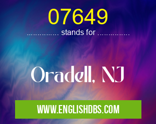 07649 means Oradell, NJ 07649