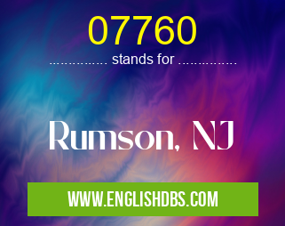 07760 means Rumson, NJ 07760