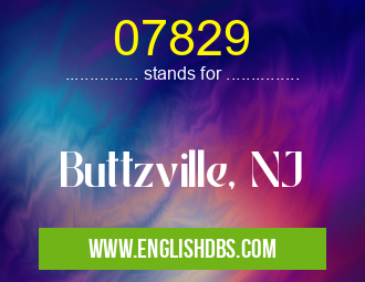 07829 means Buttzville, NJ 07829