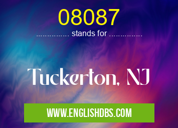 08087 means Tuckerton, NJ 08087