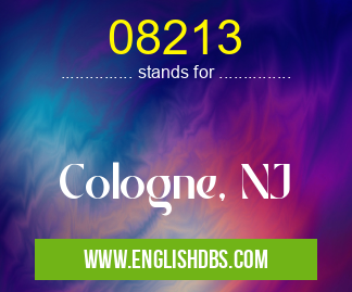 08213 means Cologne, NJ 08213