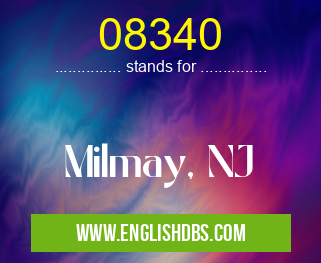08340 means Milmay, NJ 08340