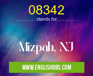 08342 means Mizpah, NJ 08342