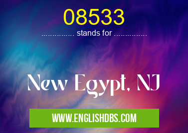 08533 means New Egypt, NJ 08533