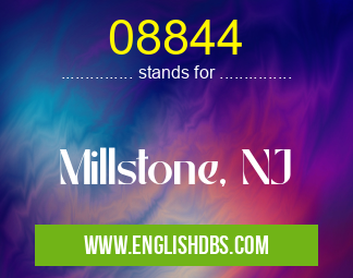 08844 means Millstone, NJ 08844