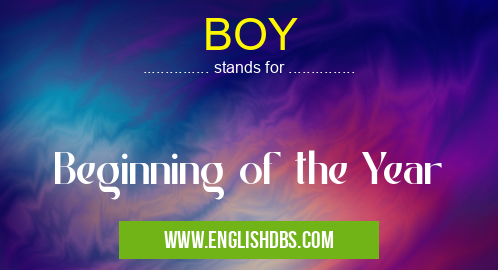 BOY means Beginning of the Year BOY