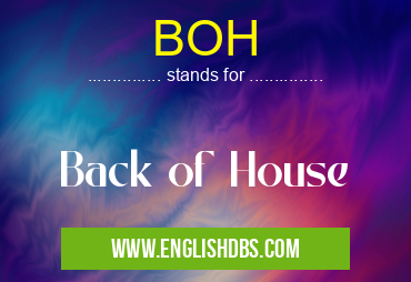 BOH means Back of House BOH