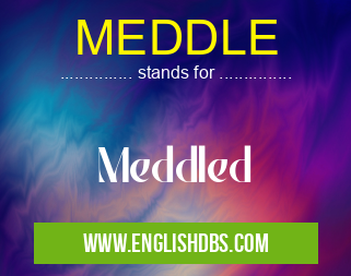 MEDDLE means Meddled MEDDLE