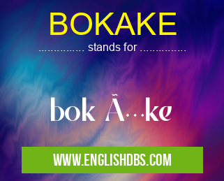 BOKAKE means bok Ã…ke BOKAKE