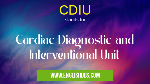 CDIU means Cardiac Diagnostic and Interventional Unit CDIU