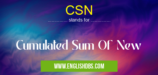 CSN means Cumulated Sum Of New CSN