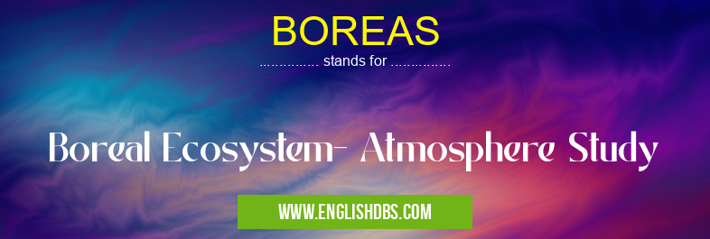 BOREAS means Boreal Ecosystem- Atmosphere Study BOREAS