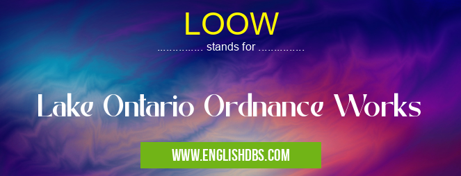 LOOW means Lake Ontario Ordnance Works LOOW