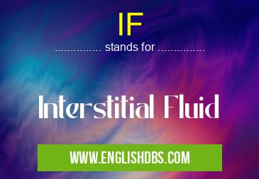 IF means Interstitial Fluid IF