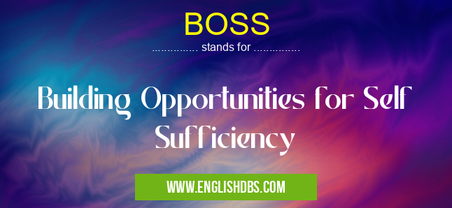BOSS means Building Opportunities for Self Sufficiency BOSS