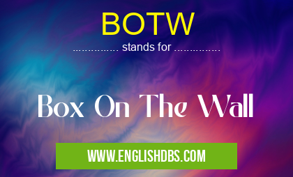BOTW means Box On The Wall BOTW