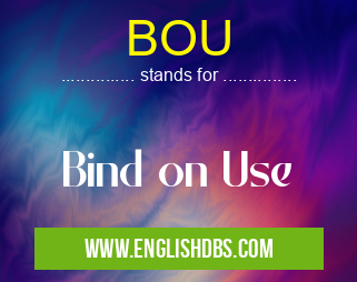 BOU means Bind on Use BOU