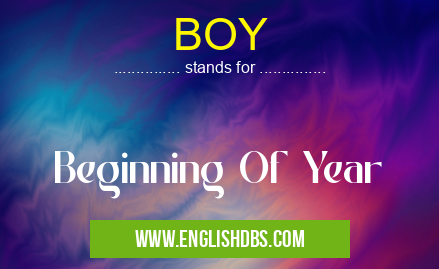 BOY means Beginning Of Year BOY