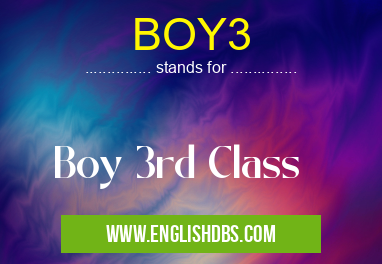 BOY3 means Boy 3rd Class BOY3