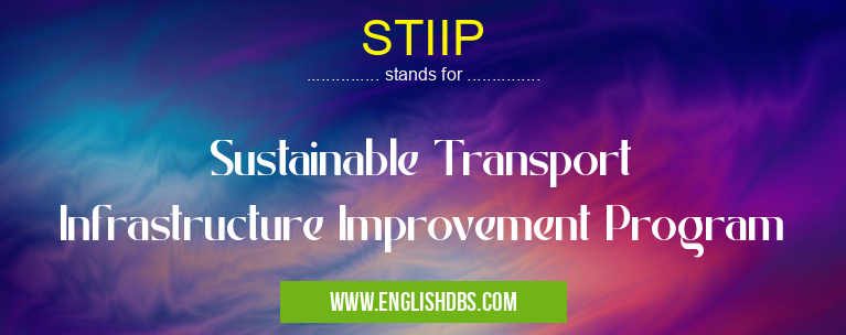 STIIP means Sustainable Transport Infrastructure Improvement Program STIIP