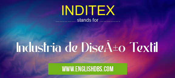 INDITEX means Industria de Diseño Textil INDITEX