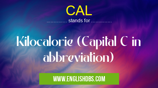 CAL means Kilocalorie (Capital C in abbreviation) CAL