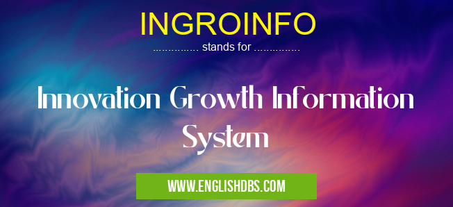 INGROINFO means Innovation Growth Information System INGROINFO