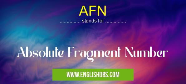 AFN means Absolute Fragment Number AFN
