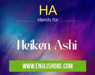 HA means Heiken Ashi HA