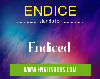 ENDICE means Endiced ENDICE