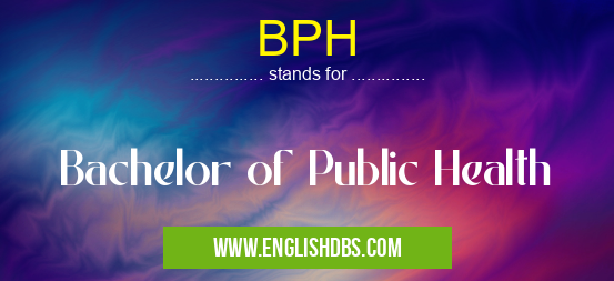 BPH means Bachelor of Public Health BPH