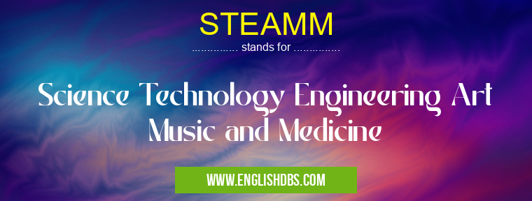 STEAMM means Science Technology Engineering Art Music and Medicine STEAMM