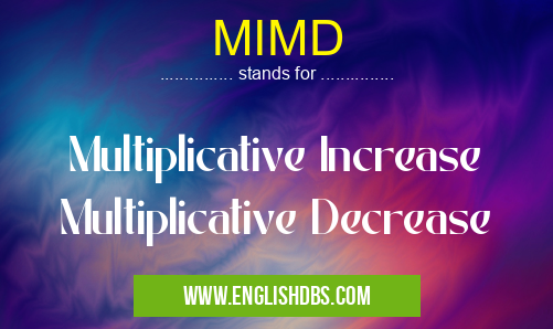 MIMD means Multiplicative Increase Multiplicative Decrease MIMD