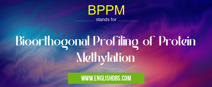 BPPM means Bioorthogonal Profiling of Protein Methylation BPPM
