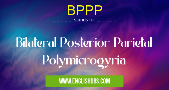 BPPP means Bilateral Posterior Parietal Polymicrogyria BPPP